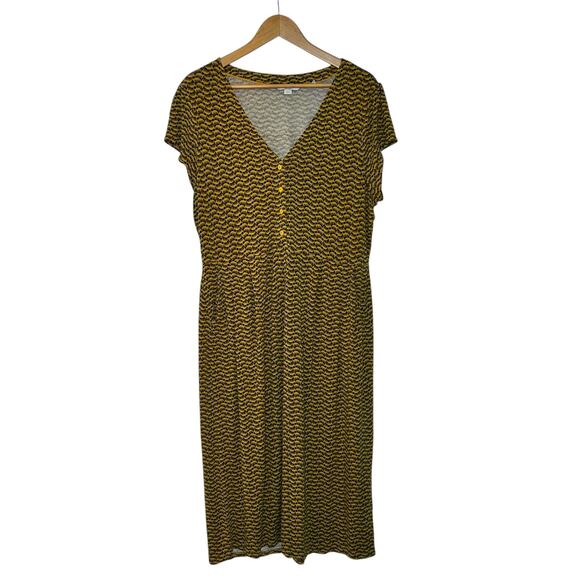 Boden Alberta Tuscan Sun Short Sleeve Jersey Dress Size UK 18 US 14 LONG - Picture 9 of 13